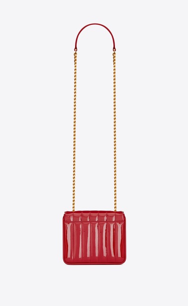 vicky small in matelassé patent leather